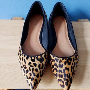 Maiden Lane Leopard Pony Hair Flats/ Size 8.5